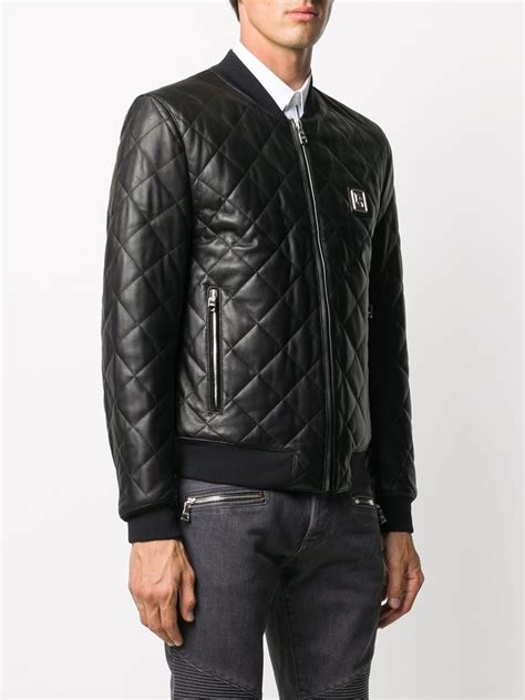 dolce gabbana quilted leather jacket|farfetch dolce & gabbana leather jacket.